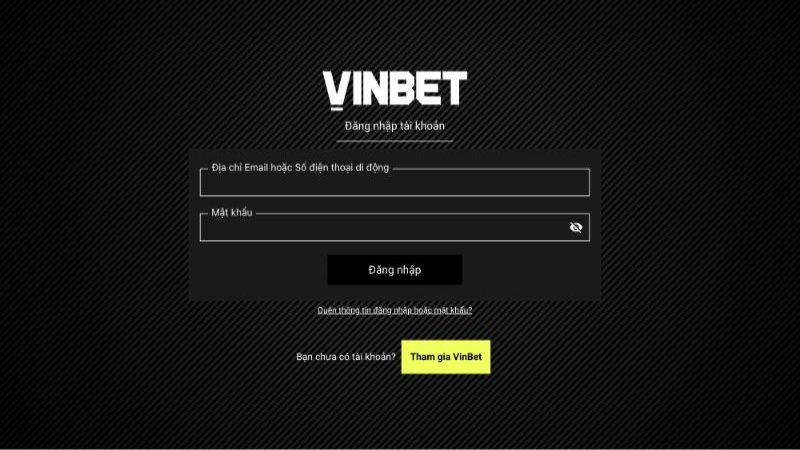 Đăng nhập vào tài khoản cá nhân VINBET