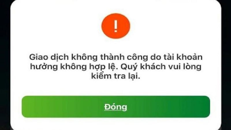 Giao dịch không thành công do nguyên nhân nào đó